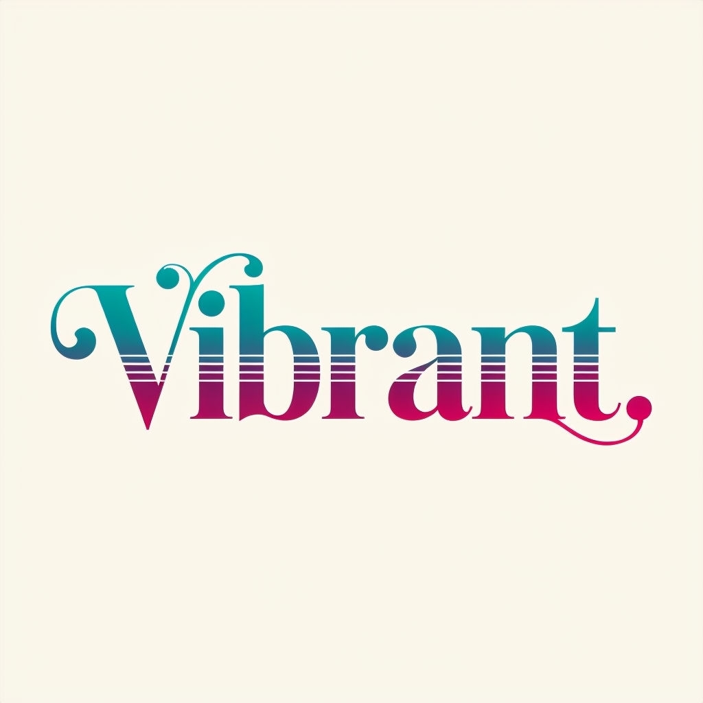 Vibrant Gradient Minimalist Serif Design Logo