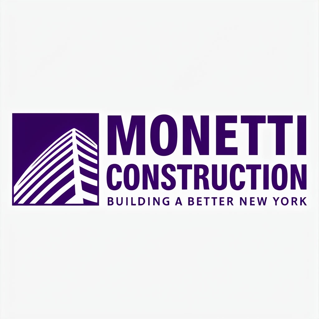 Modern Minimalist Monetti Construction Logo Design