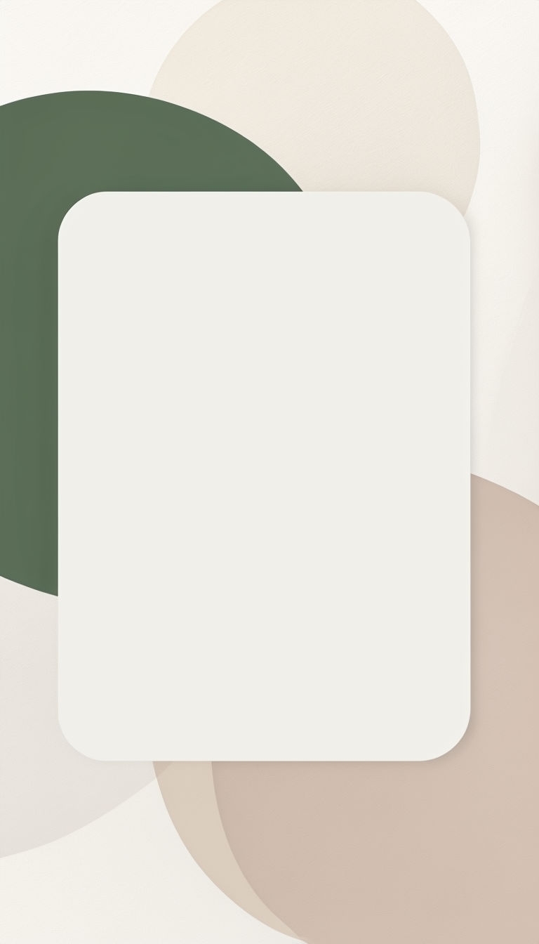Minimalist Beige Square with Abstract Shapes Digital Artwork Social Media Post