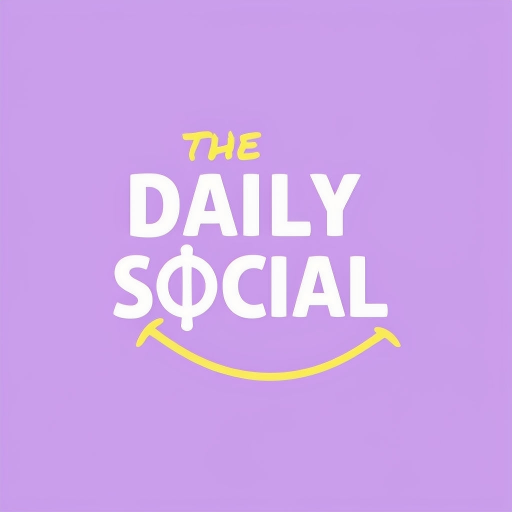 Cheerful Lavender Minimalist The Daily Social Logo