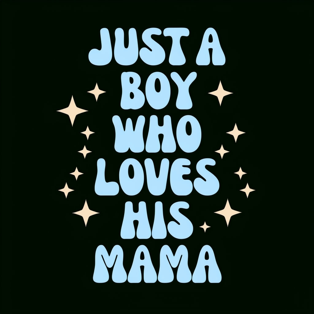 Just a Boy Who Loves His Mama Retro T-Shirt