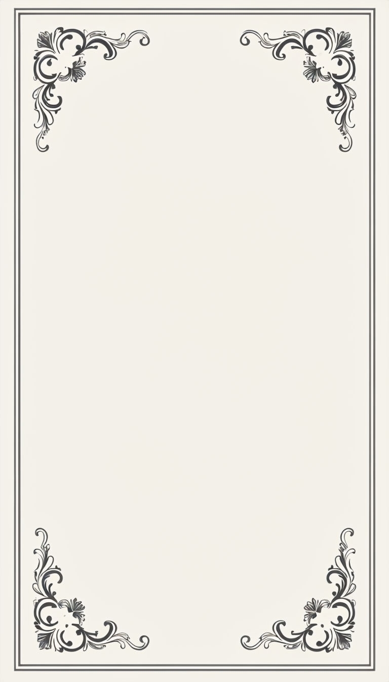 Elegant Minimalist Floral Frame Design for Official Documents Social Media Post