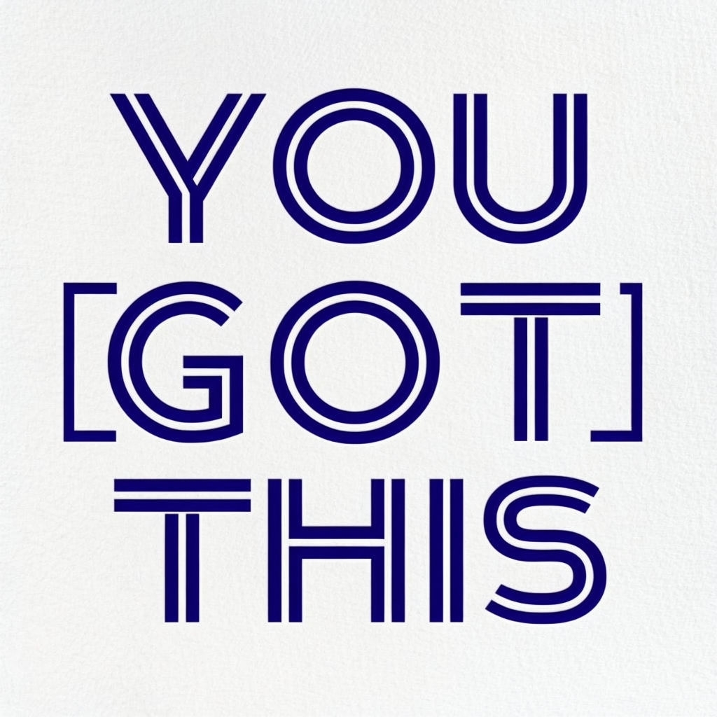 Bold Minimalist 'You Got This' Typography T-Shirt