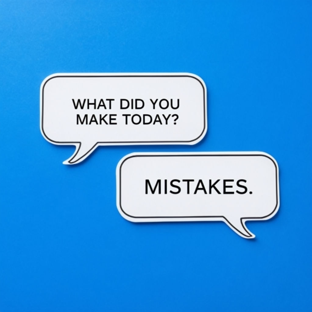 Humorous Minimalist Speech Bubbles on Blue Background Social Media Post