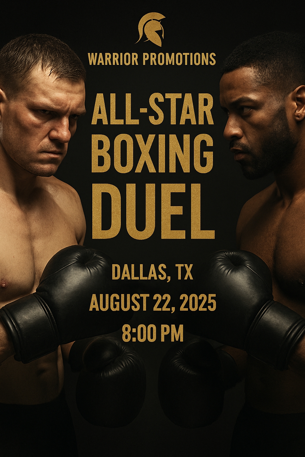 Intense All-Star Boxing Duel Promotional Poster Design