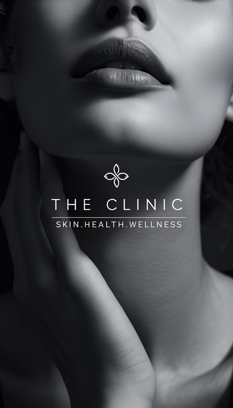 Elegant Black and White Portrait for Skin Health Wellness Ads