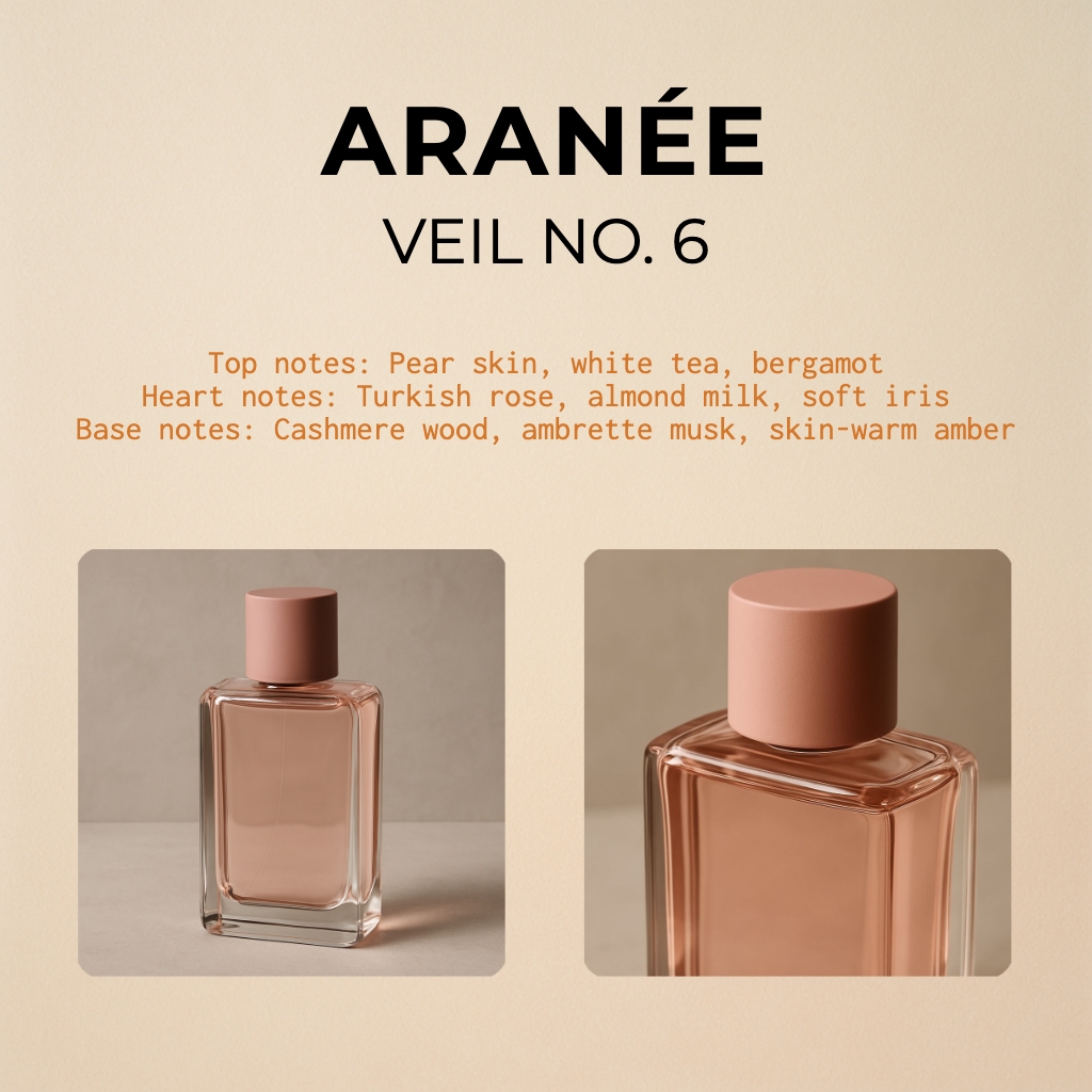 Elegant ARANÉE VEIL NO. 6 Perfume Advertisement Design Instagram Posts