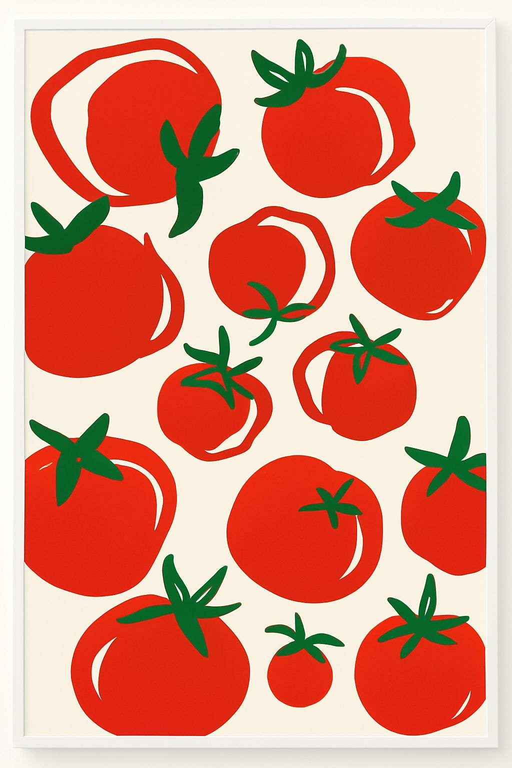 Stylized Red Tomatoes Minimalist Illustration T-Shirt