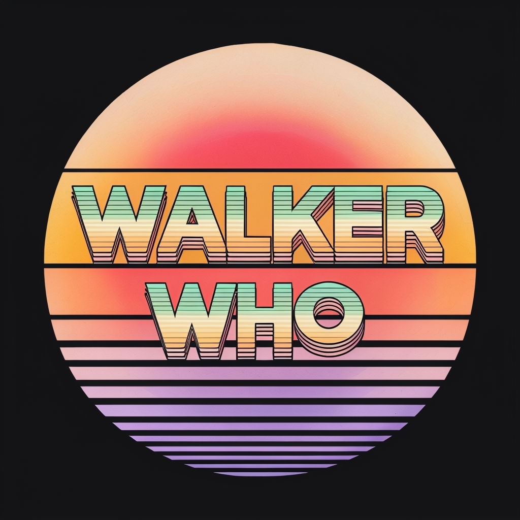 Retro-Inspired Walker Who Graphic Design T-Shirt