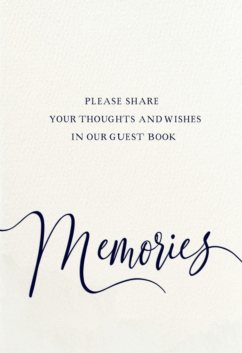 Elegant Memories Event Sign with Handwritten Script Design