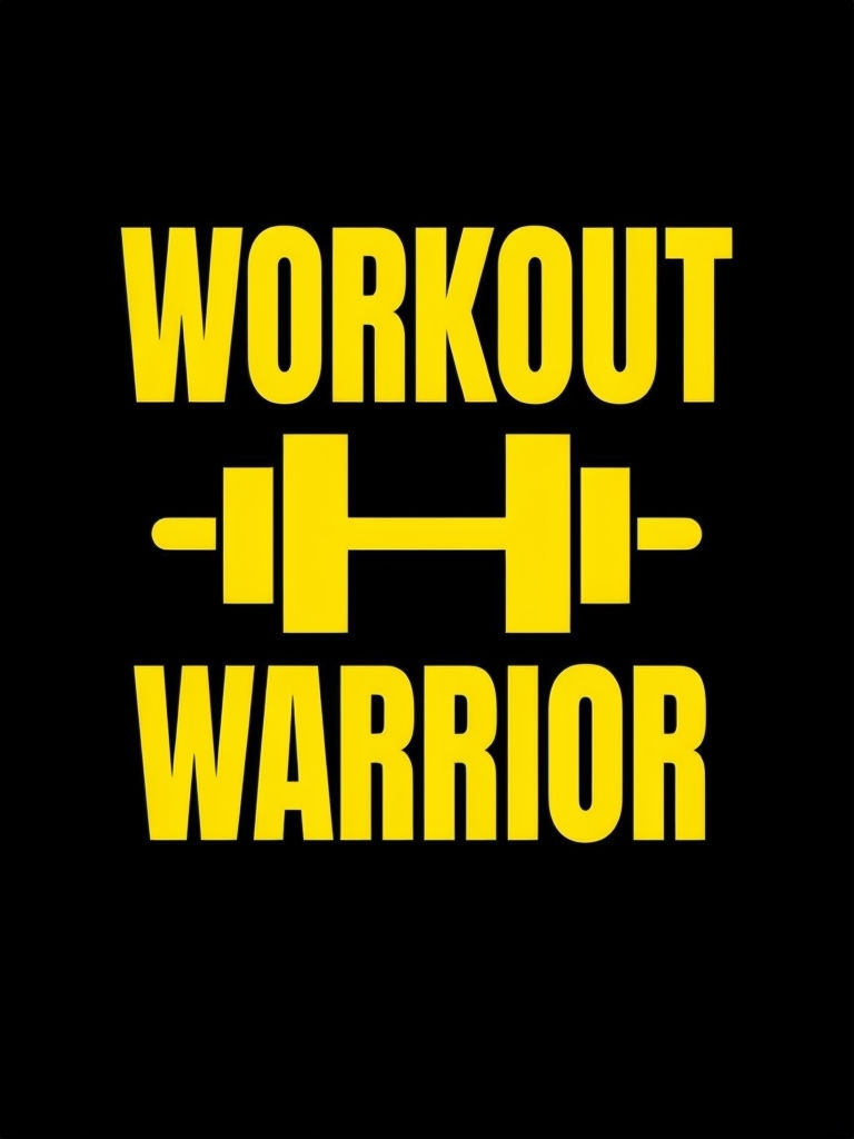 Bold Yellow Workout Warrior Graphic T-Shirt