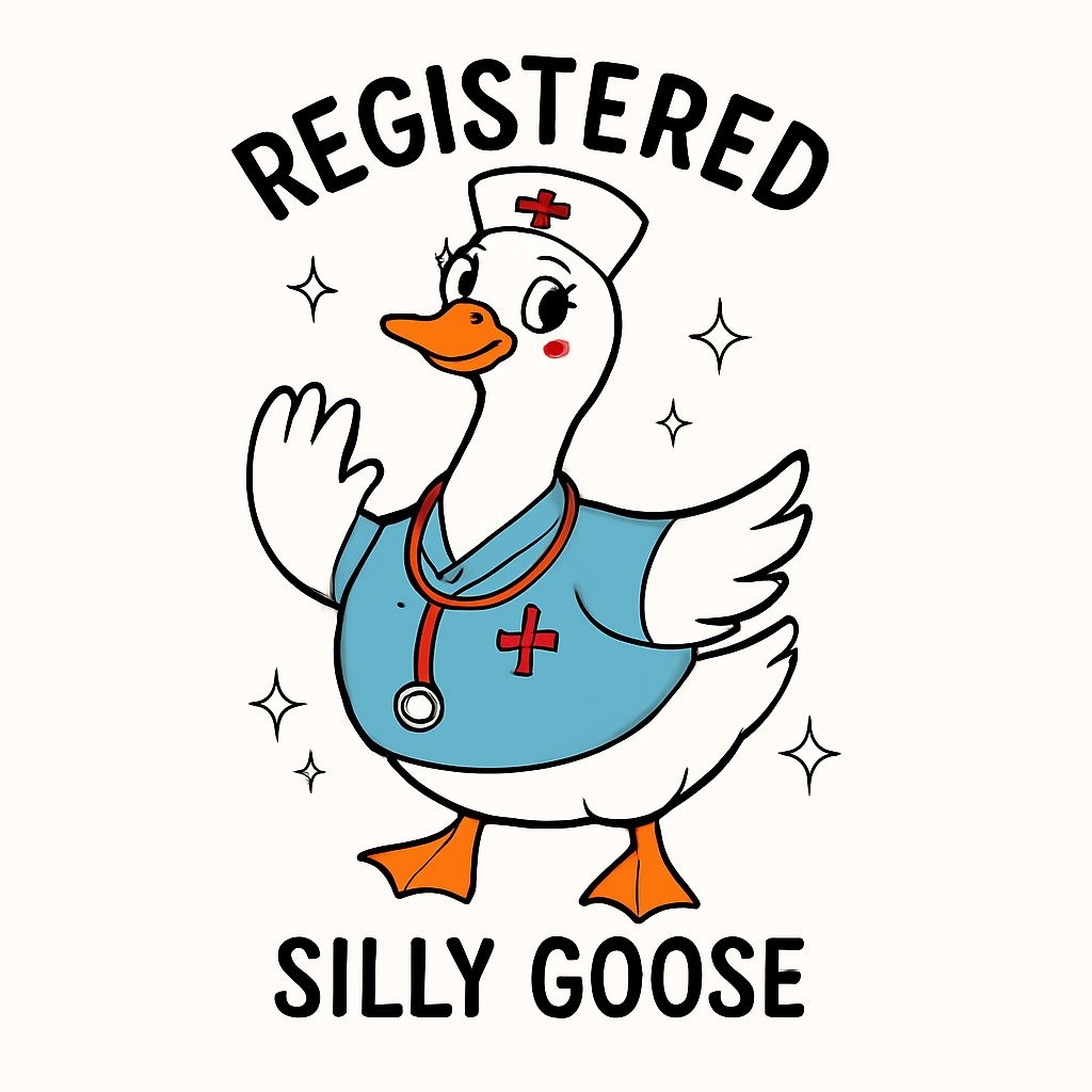 Cheerful Cartoon Nurse Duck with Stethoscope Sticker