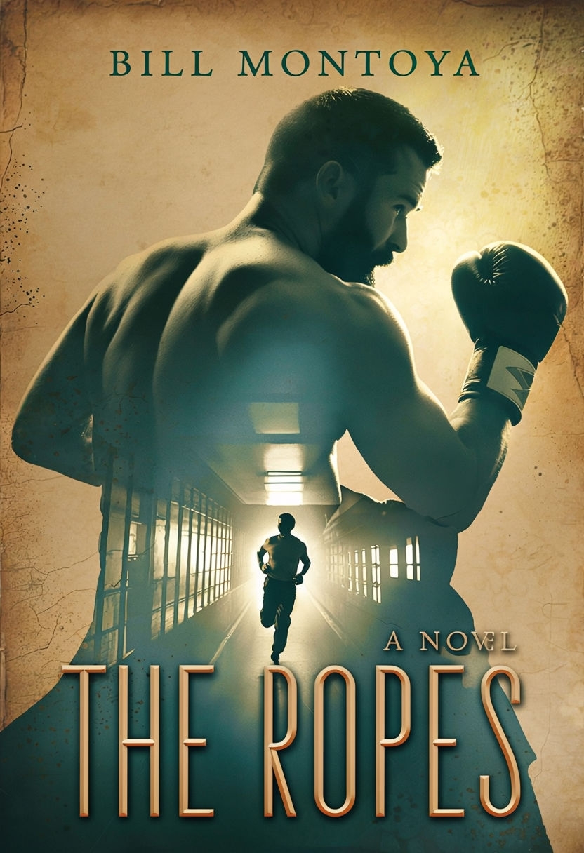 Dramatic Vintage Book Cover Design for The Blind Boxer Novel