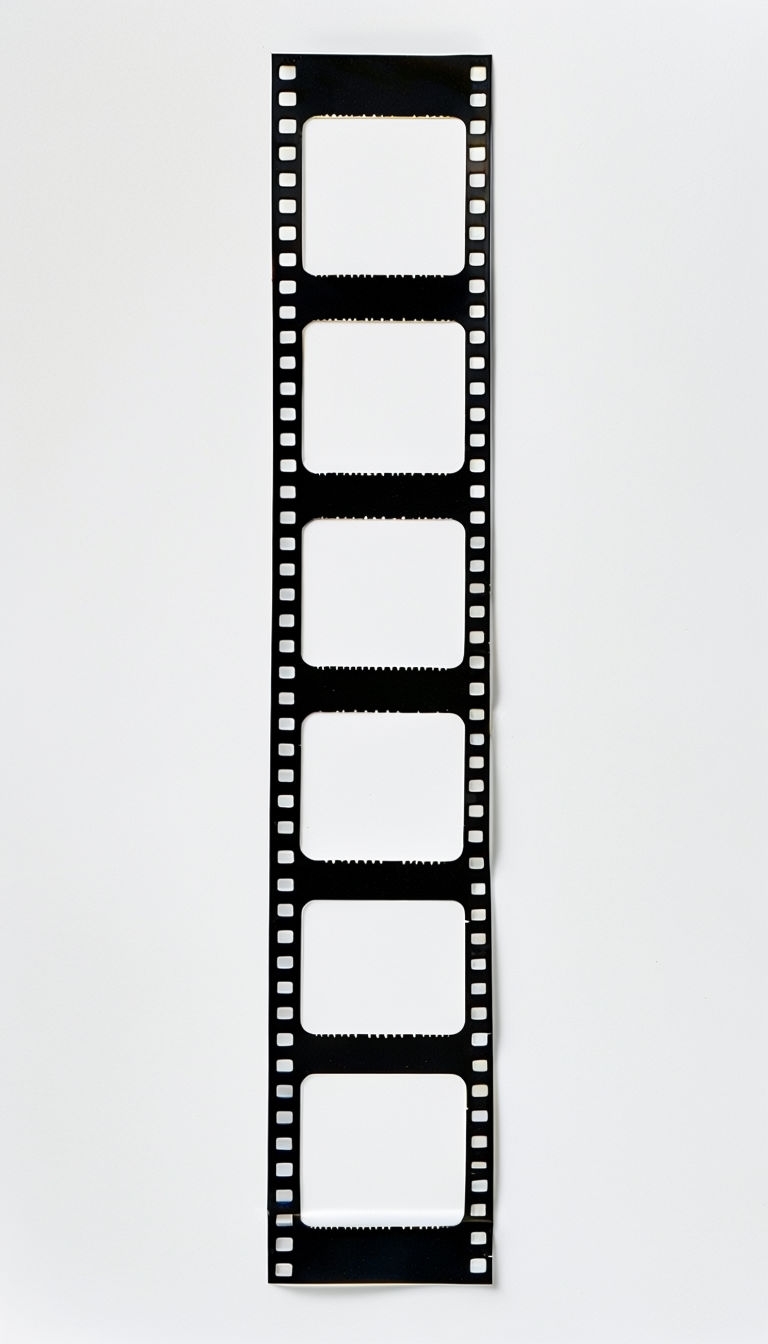 Minimalist Black Film Strip Design for Nostalgic Phone Case Cover