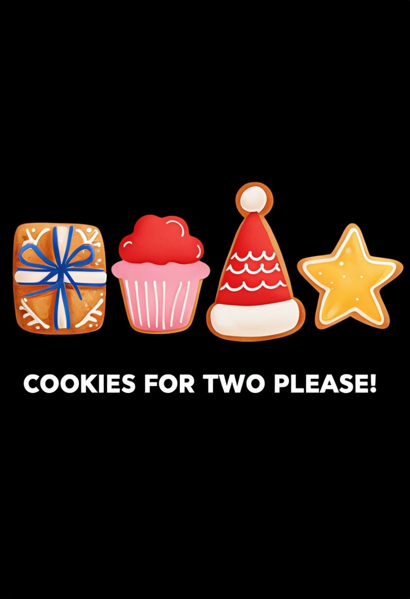 Festive Holiday Cookies for Two Theme T-Shirt