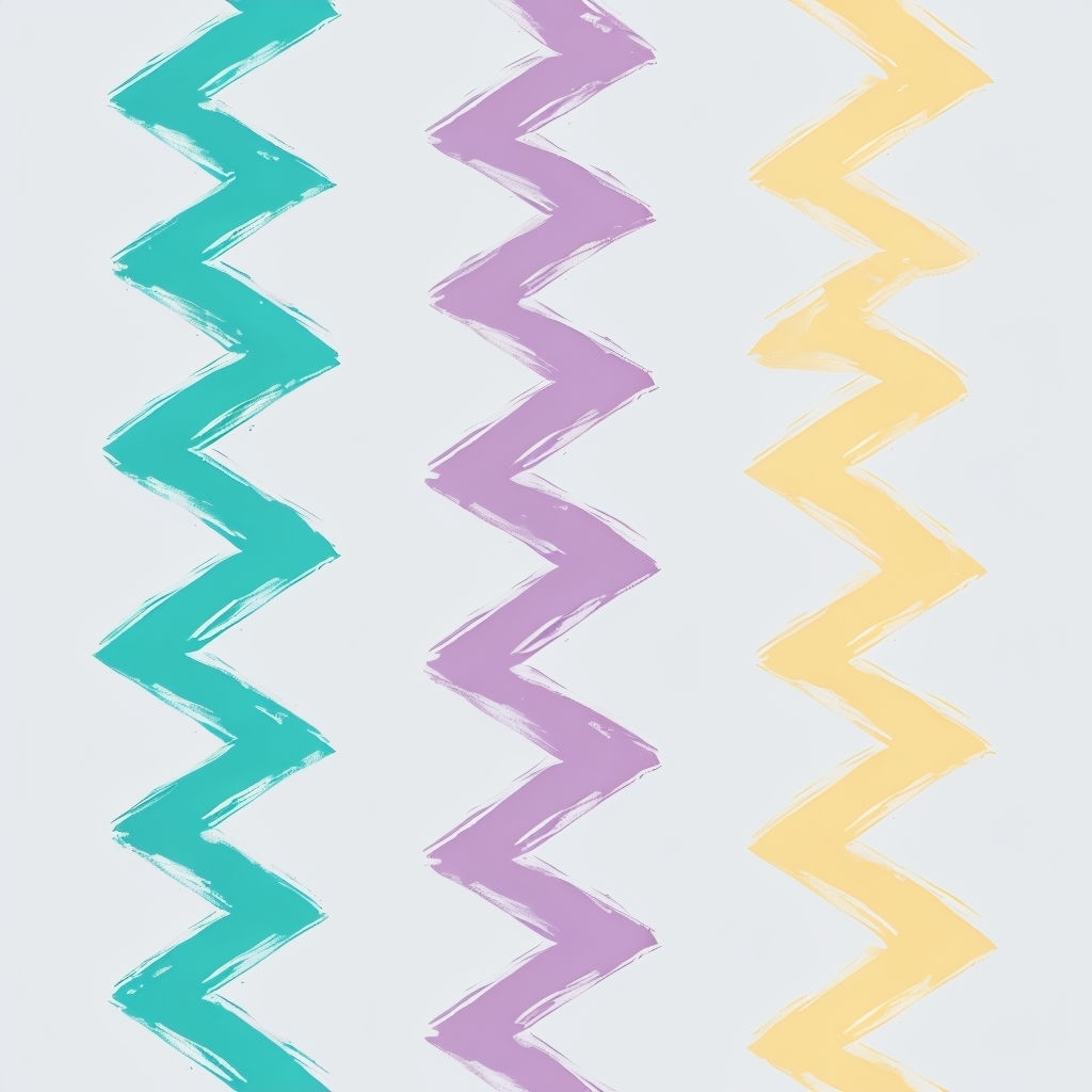 Colorful Zigzag Lines Seamless Pattern on Soft Pastel Background Seamless Pattern