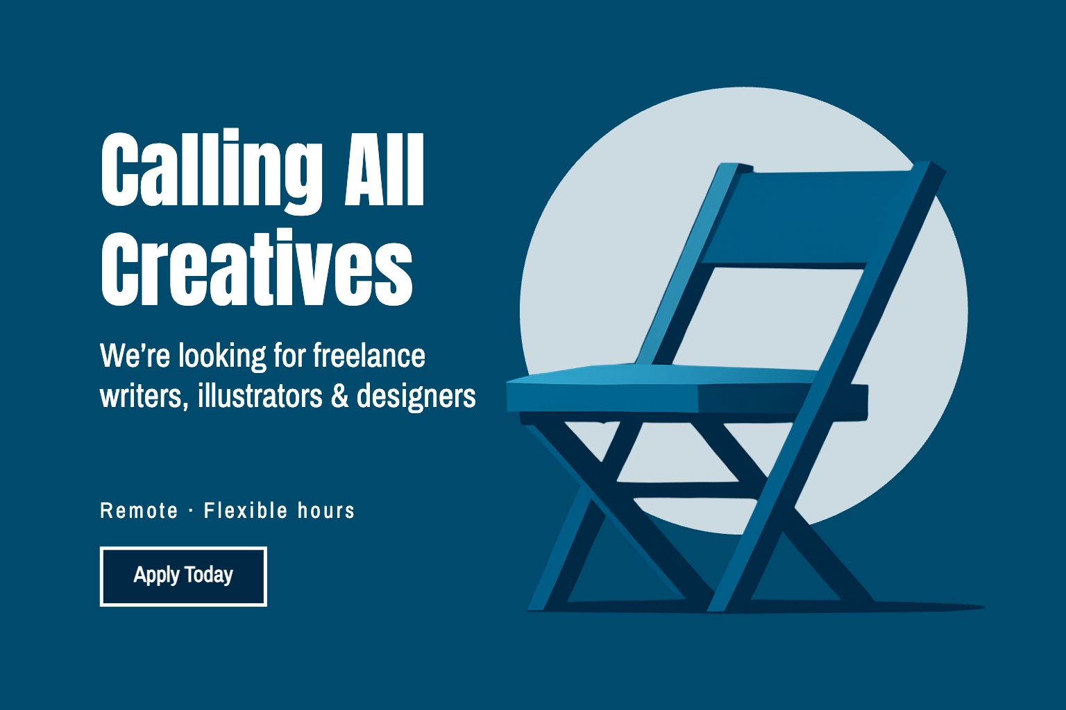 Modern Minimalist Creative Hiring Advertisement Banner