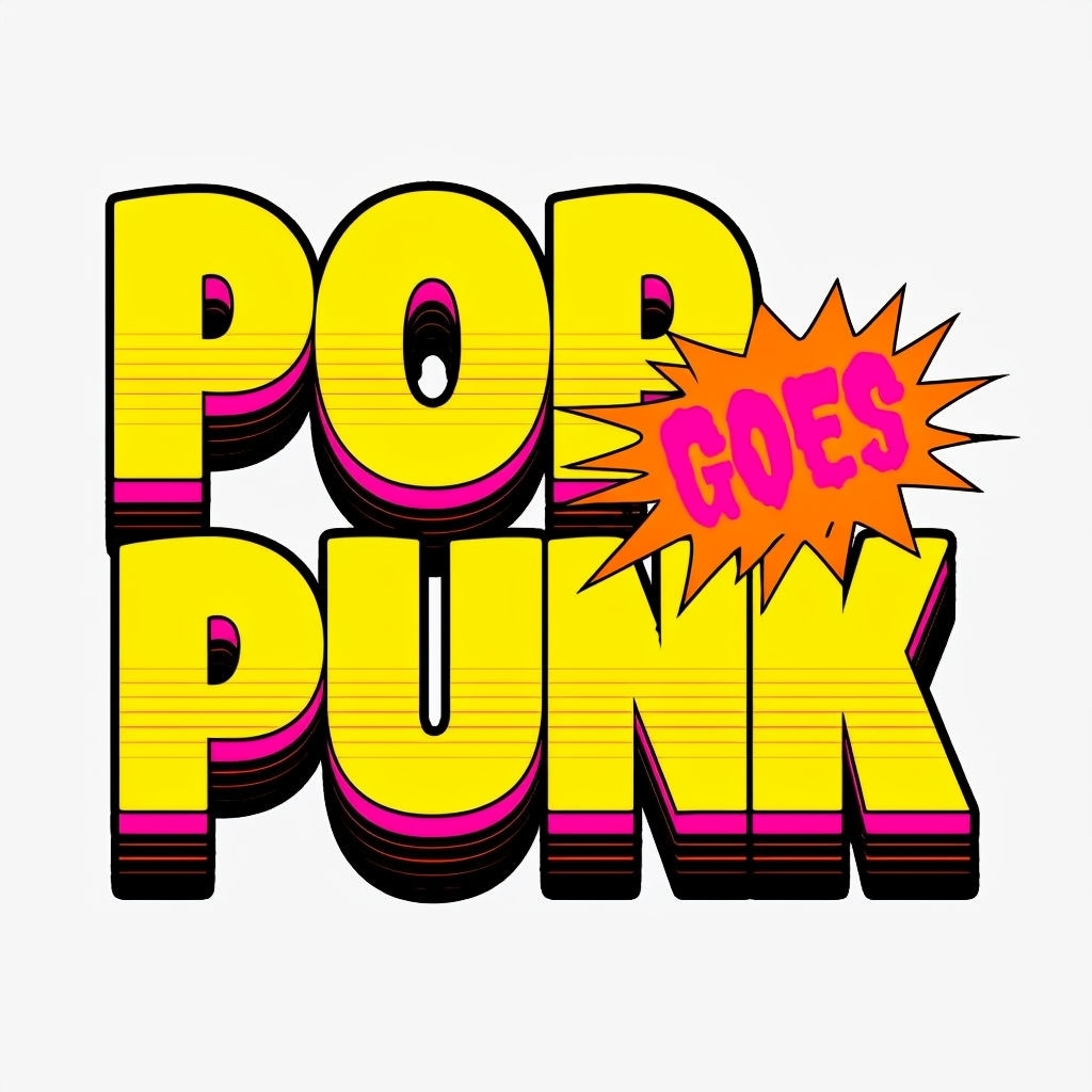 Vibrant Pop Art POP PUNK Design with Playful Typography Sticker