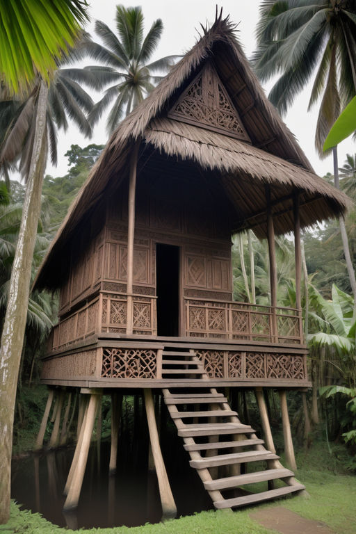 A traditional Nias house called Omo Sebua by M Thaariq Alamsyahbana P ...