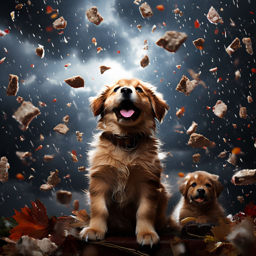 Raining cats and dogs falling from the sky by Terrence - Playground