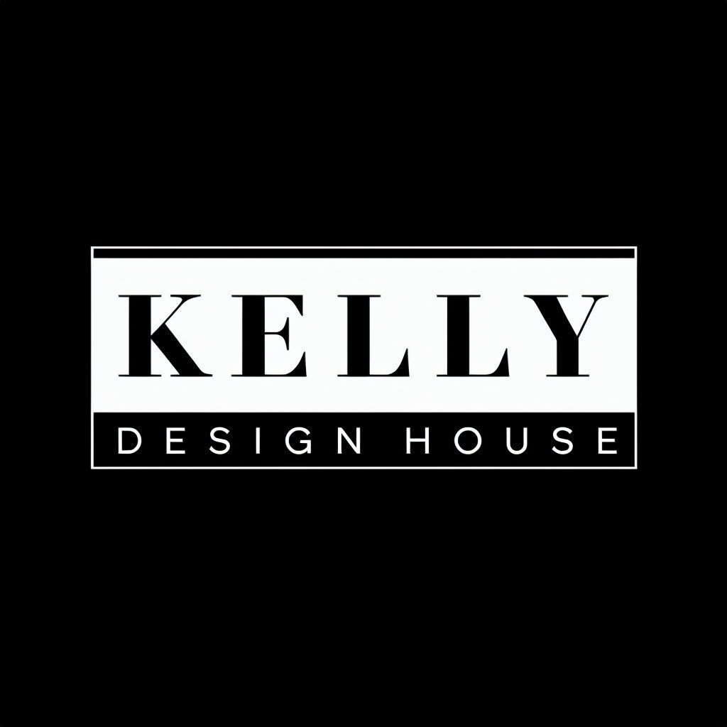 Elegant Black and White Kelly Design House Logo