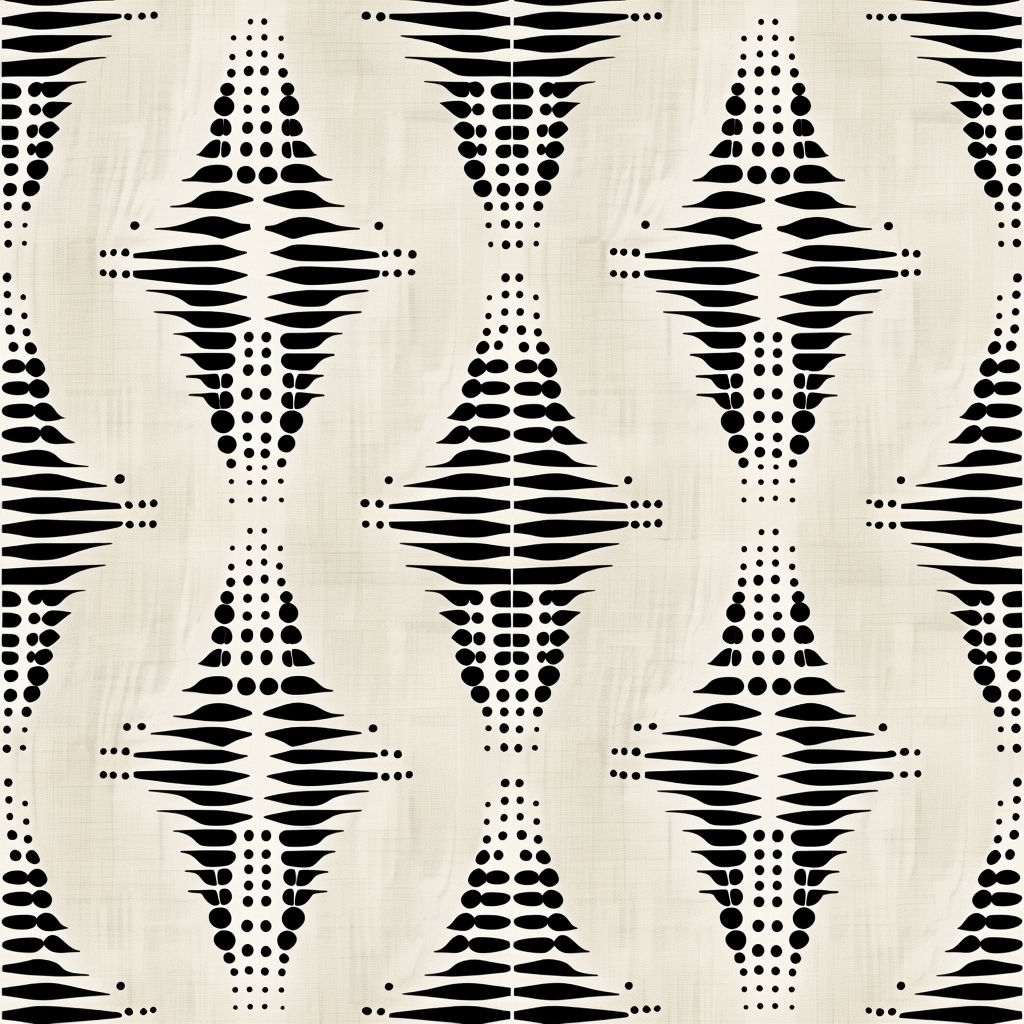 Modern Black Geometric Seamless Pattern Design Mockup