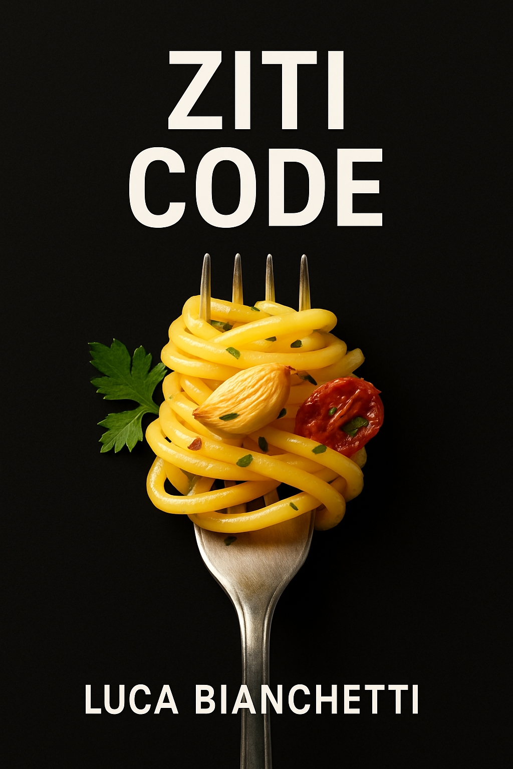Minimalist Silver Fork with Spaghetti ZITI CODE EBook Cover