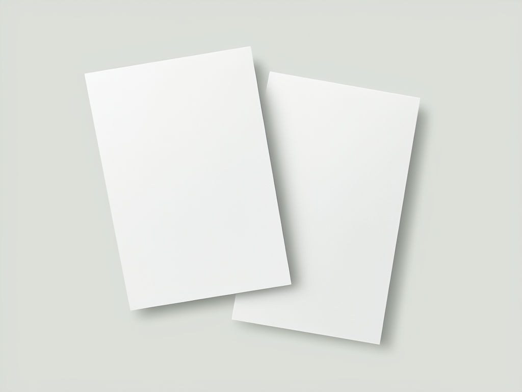 Minimalist White Business Cards on Gray Background Mockup