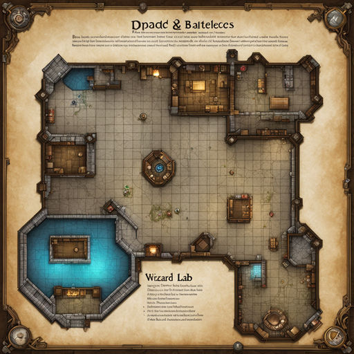 DND 5e battlemap wizard tower lab by Dan Maxwell - Playground