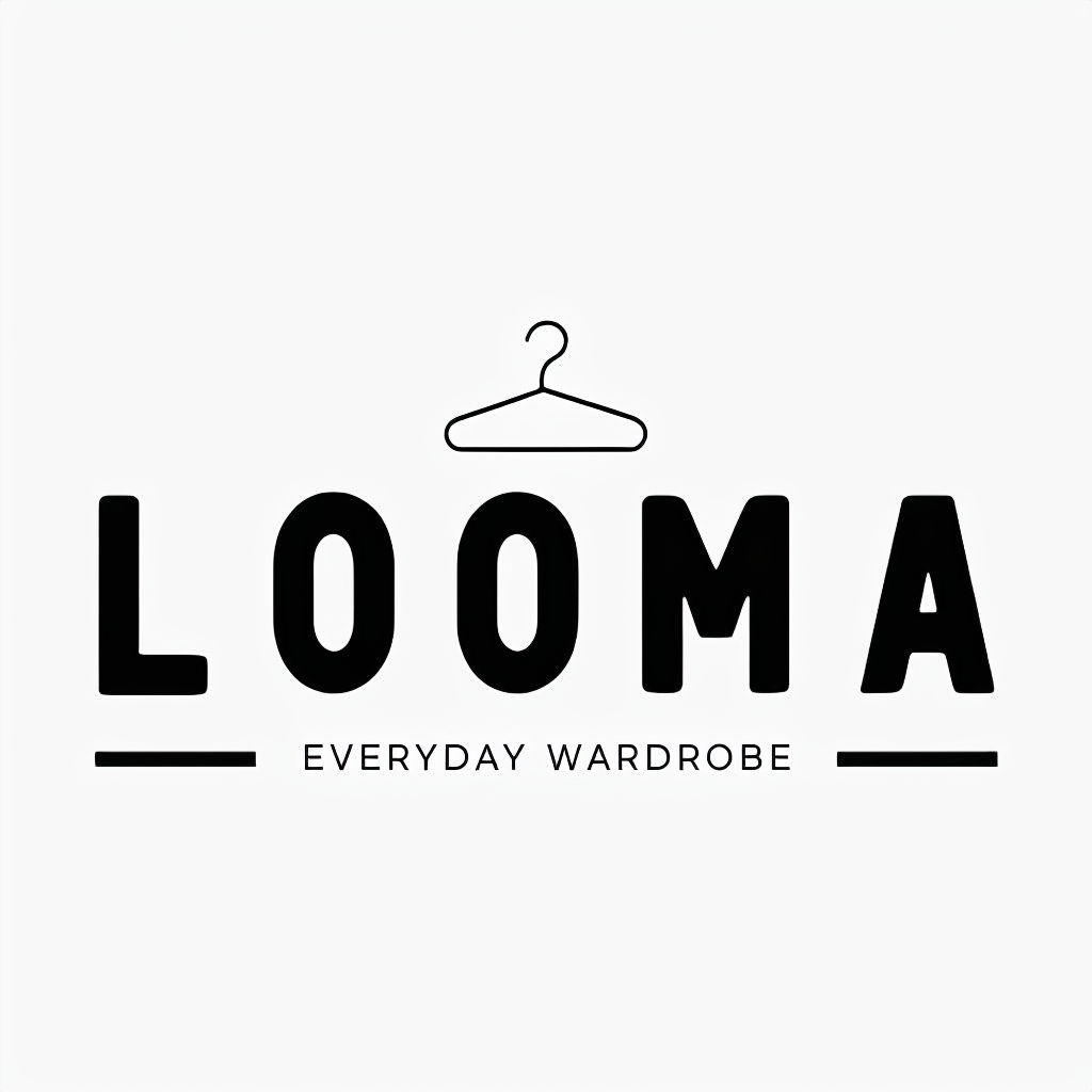 Minimalist Black and White LOOMA Boutique Logo Design