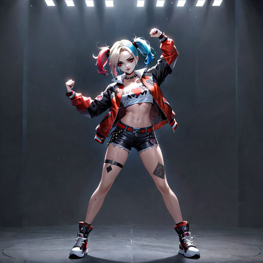 Harley Quinn full body portrait