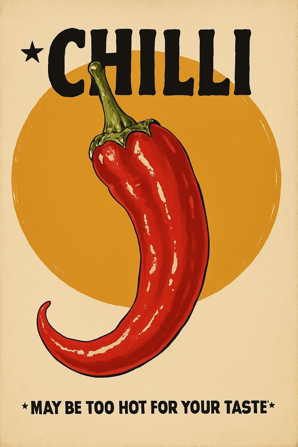 Vintage Red Chili Pepper Retro T-Shirt Design