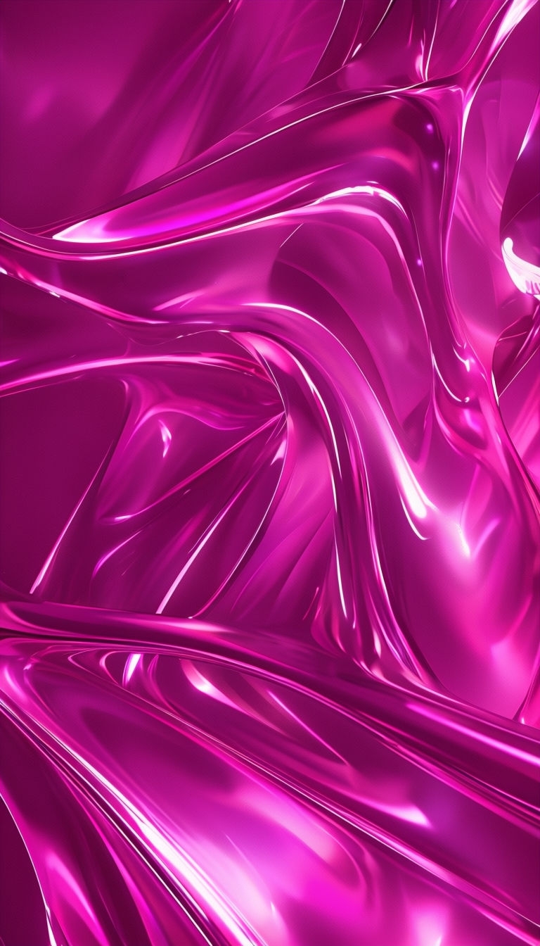 Vibrant Magenta and Pink Abstract Flowing Lines Mobile Wallpaper
