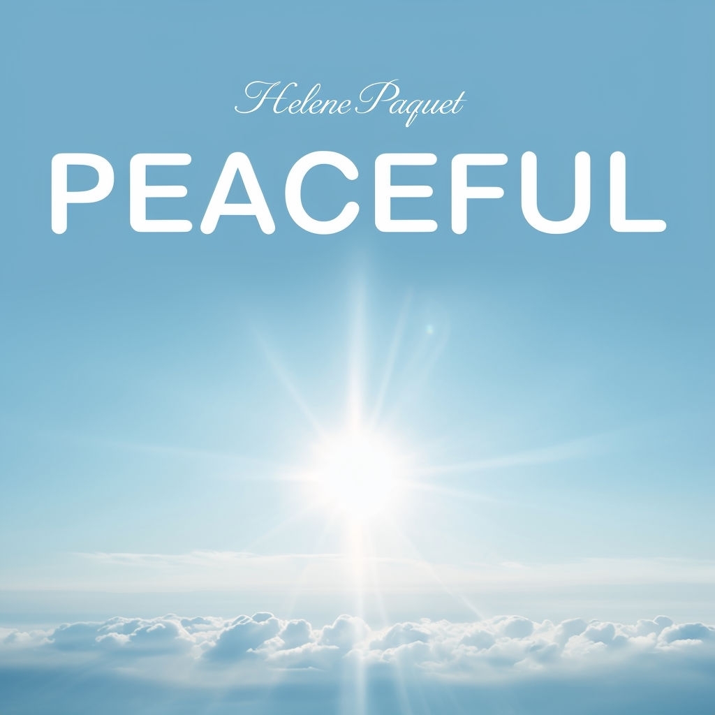 Serene Minimalist Sun and Clouds Album Cover Art for Tranquility Spotify Album Cover