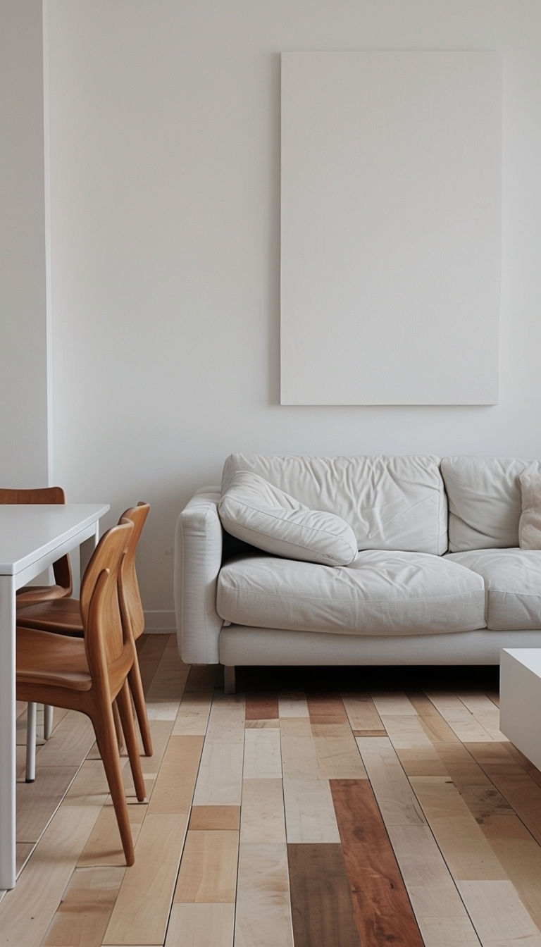 Serene Minimalist Living Space with Natural Lighting Mockup