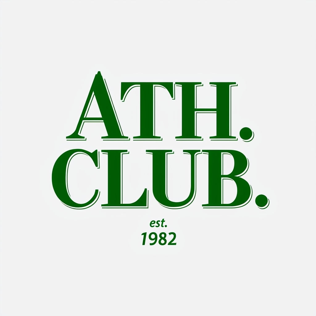 Minimalist Forest Green ATH. CLUB Logo Design for Hats