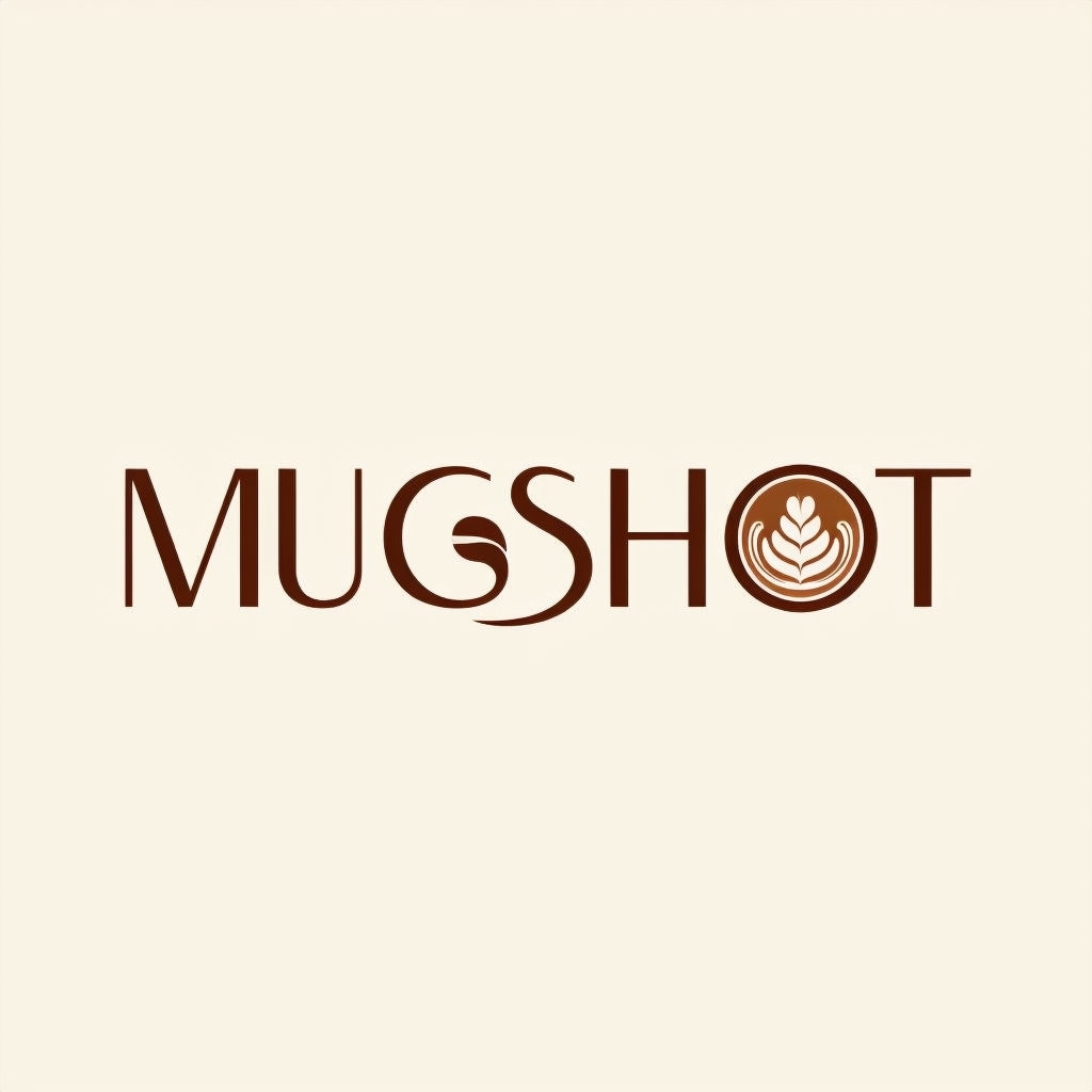 Sleek Modern MUGSHOT Coffee Brand Minimalist Logo Design
