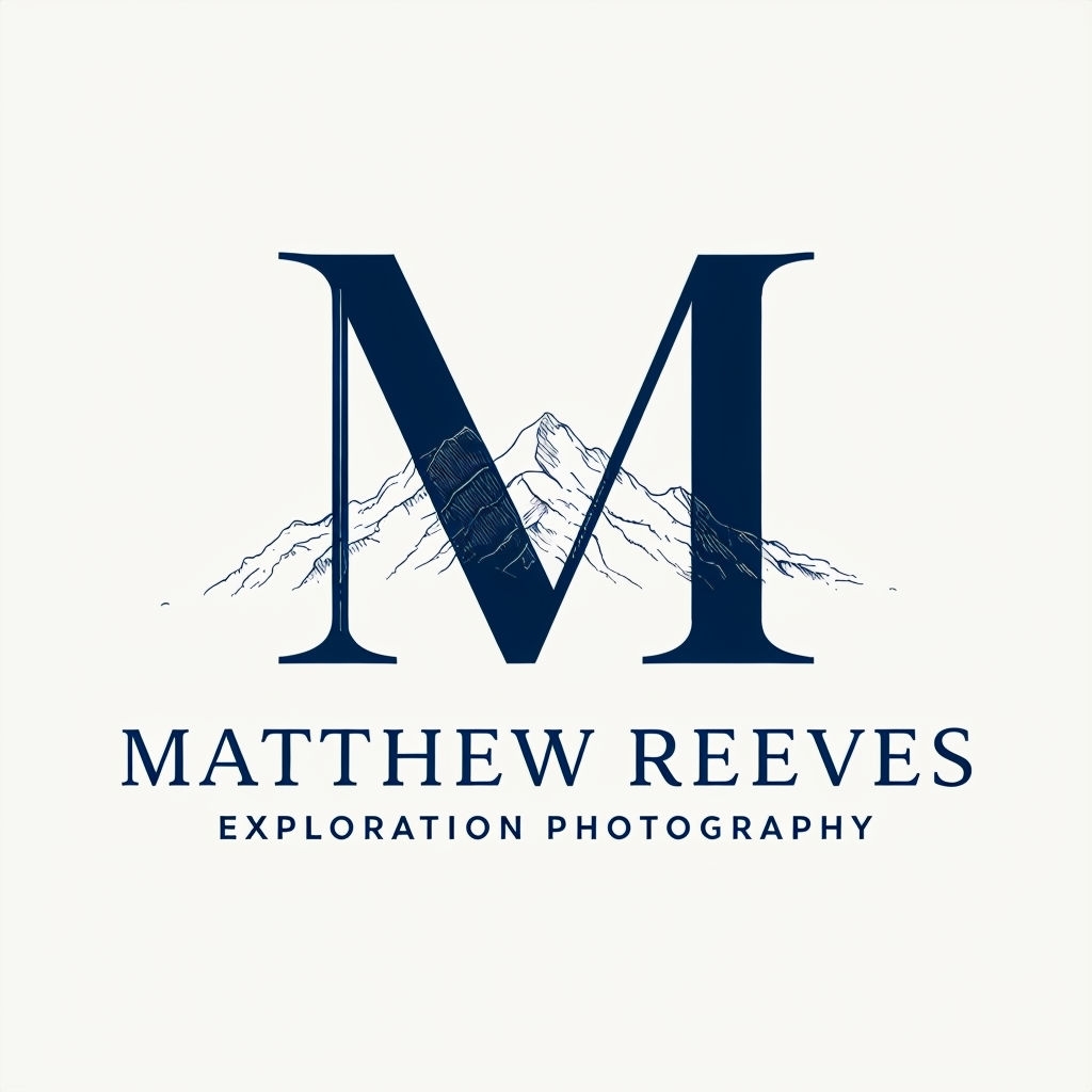 Minimalist Navy Blue Mountain Letter M Logo Design Monogram