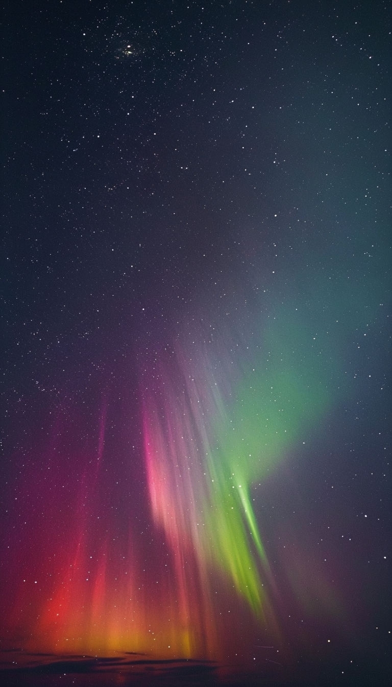 Mesmerizing Northern Lights Aurora Borealis Night Sky Mobile Wallpaper