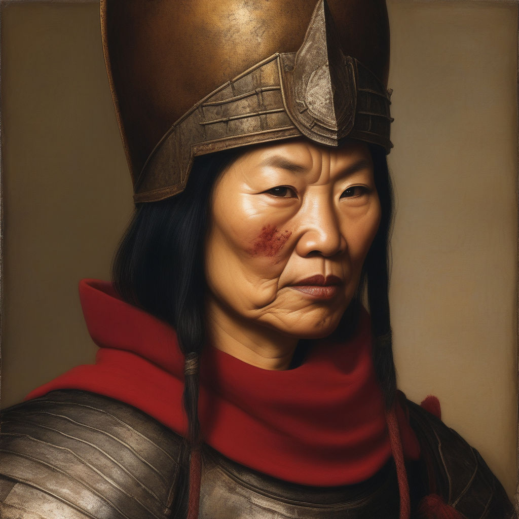 15th-century renaissance portrait of a grizzled ugly Asian w... by John ...