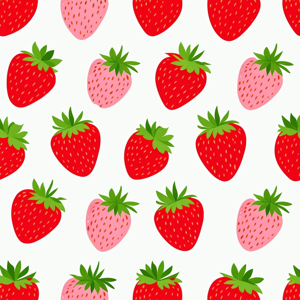 Vibrant Strawberry Seamless Pattern with Cheerful Design