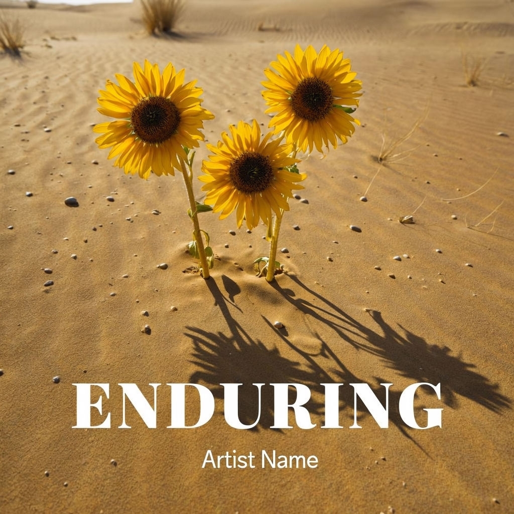 Enduring Sunflowers in Desert Bloom Album Cover Art