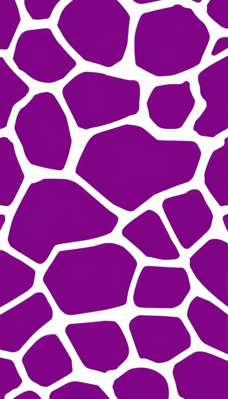 Vibrant Giraffe Pattern with Purple Shapes and White Lines Phone Case Cover