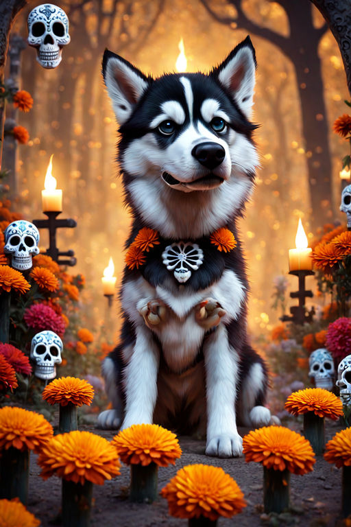 A cute and adorable skeleton Siberian Husky breed dog by Md. Raju ...