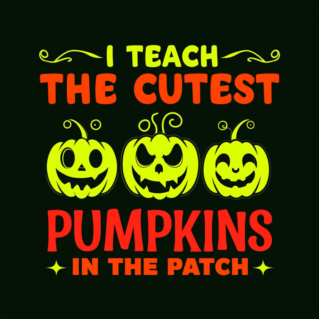 Playful Halloween I Teach The Cutest Pumpkins T-Shirt