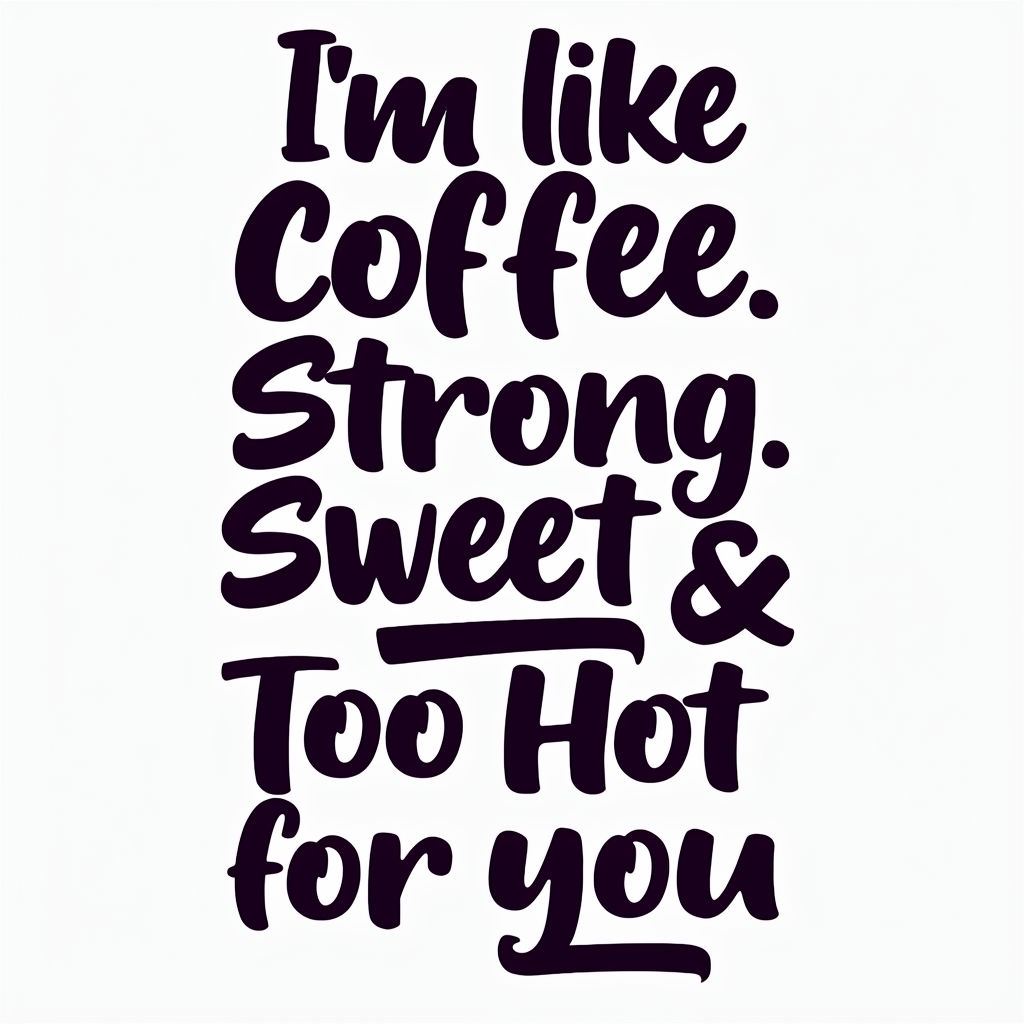 I'm Like Coffee Strong Sweet Too Hot for You Poster