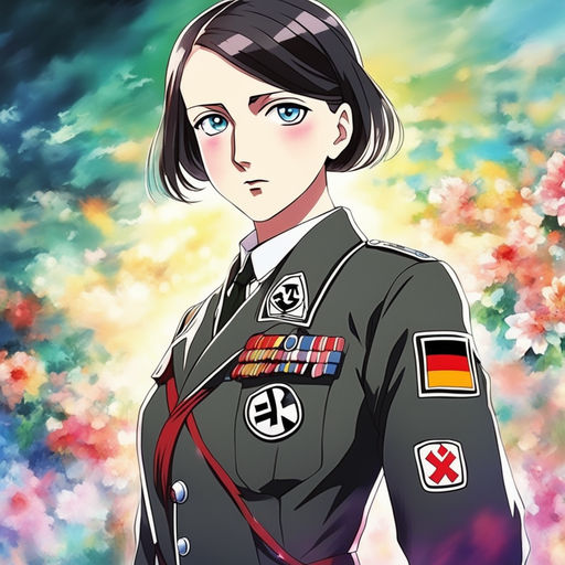 Adolf Hitler an anime girl. Anime. Beautiful. Colourful. Mas... by Toru ...