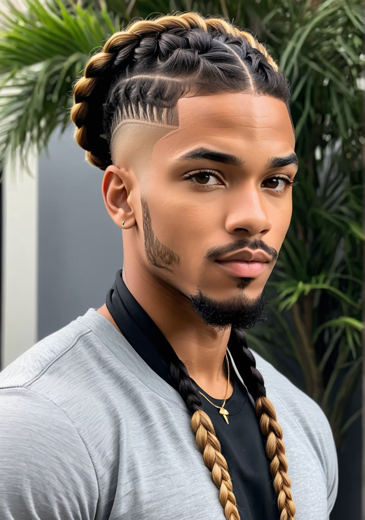 A handsome lightskin african-american male with hightop brai... by ...