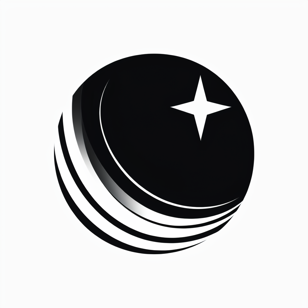 Black Minimalist Geometric Star Logo