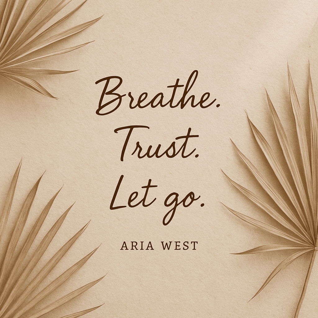 Minimalist Inspirational Quote by Aria West Motivational Poster